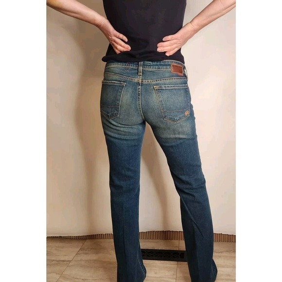 Big Star Jeans Womens 29 (30x33) Blue Bootcut Sweet Ultra Low Rise Stretch Denim - Picture 9 of 15